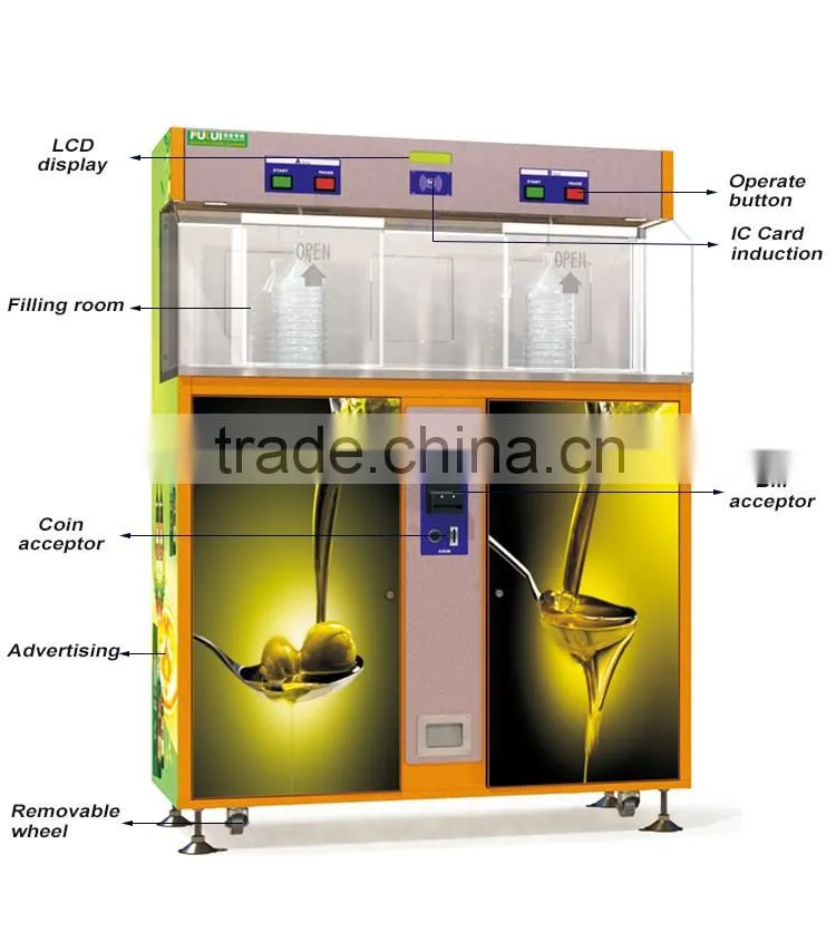 Double Outlets Olive Oil Vending Machine
