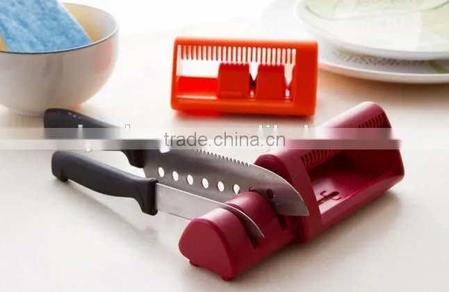 Best sellingl dual knife sharpener / folding kitchen sharpener / double head sharpener