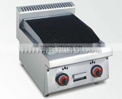 Counter top gas lava rock grill