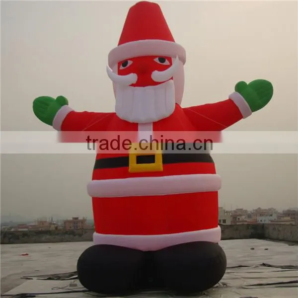 Popular excellent qaulity inflatable santa claus big inflatable air santa claus for decoration