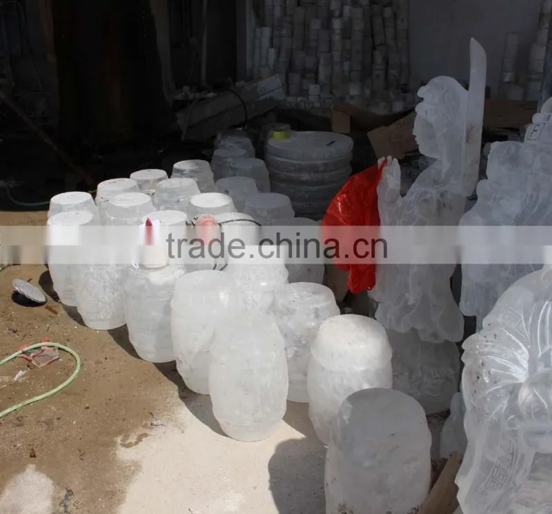 cutomized hand carved clear melting crystal Tables and chairs