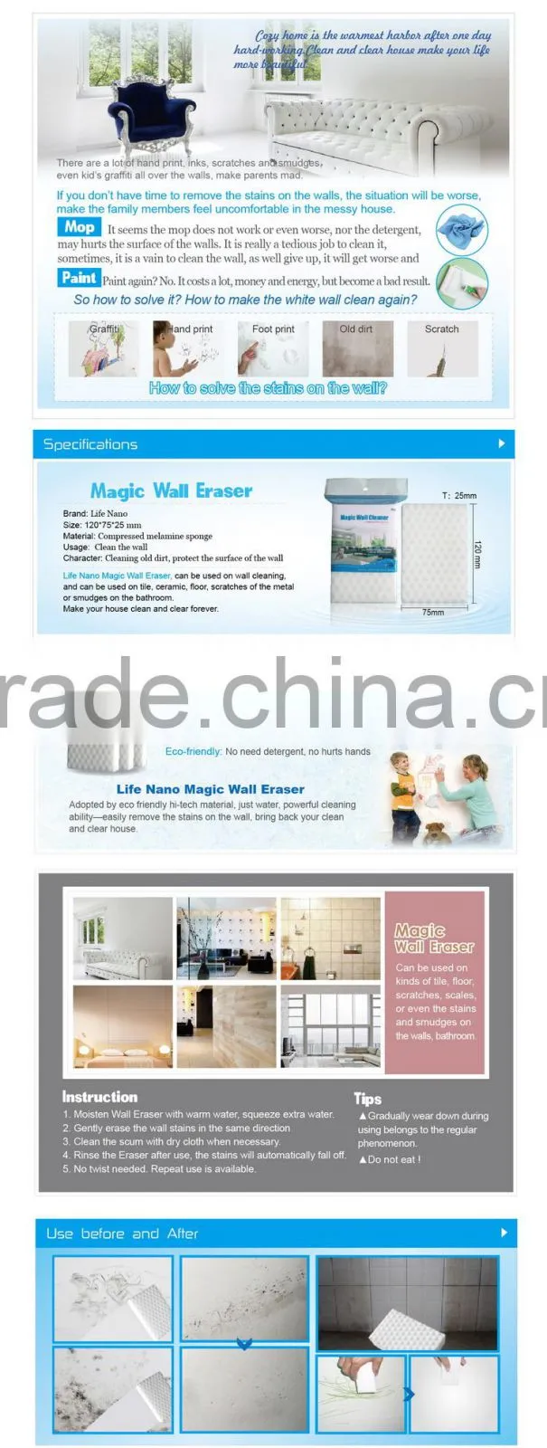 As seen on tv 2016 Cleaning sponges for wall