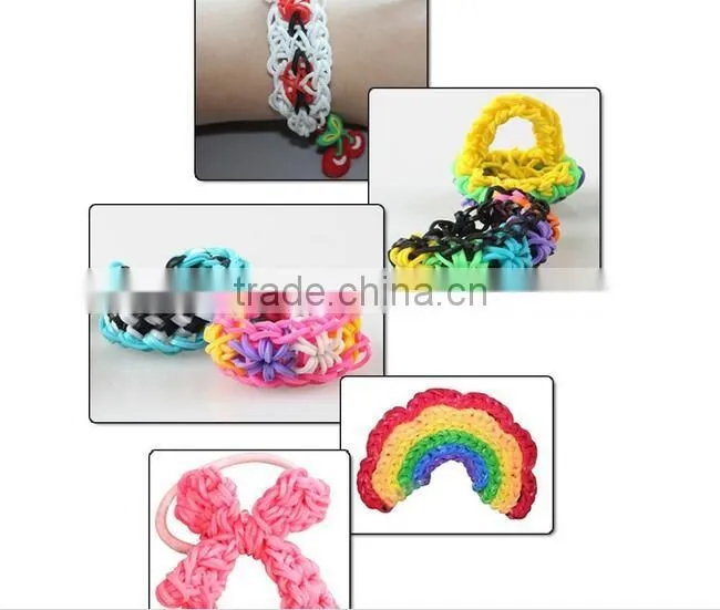 educational DIY toy for kids crochet kit rainbow loom FS0084