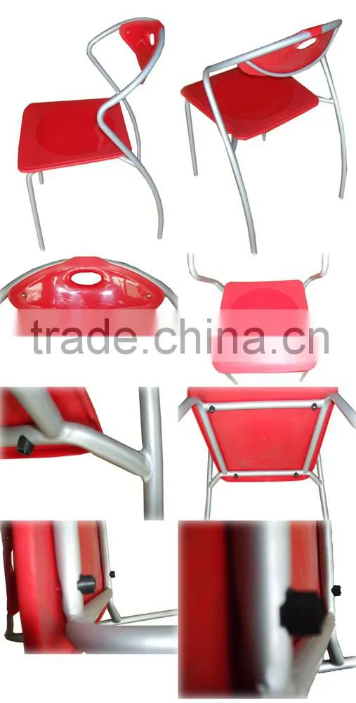 Wholesale cheap Stackable bar plastic chair with metal legs PM053