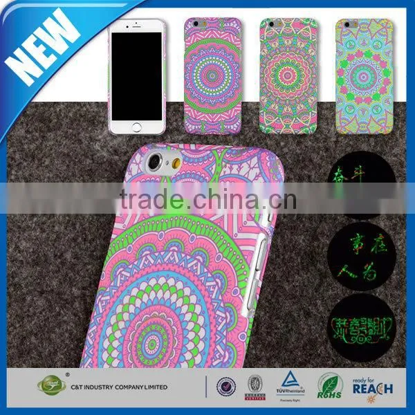 C&T Glow in the night dog shape hard case with imd printing design for iphone 6 plus