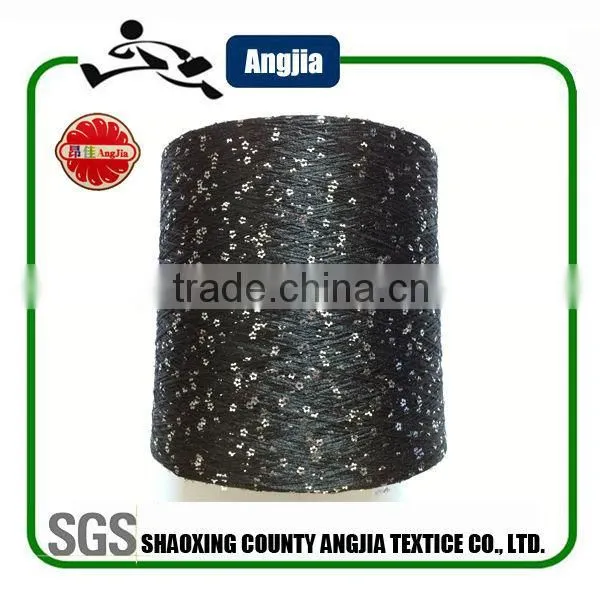Sequins yarn,sequin blended hand kniting yarn
