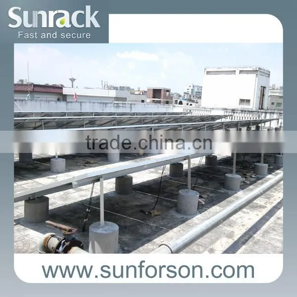 Solar array mounting system for power plant