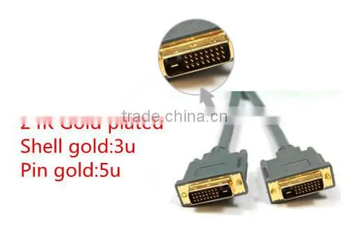 DVI DVI-D Dual Link (24+1 Pin) Male to Male Digital Video Cable, Black