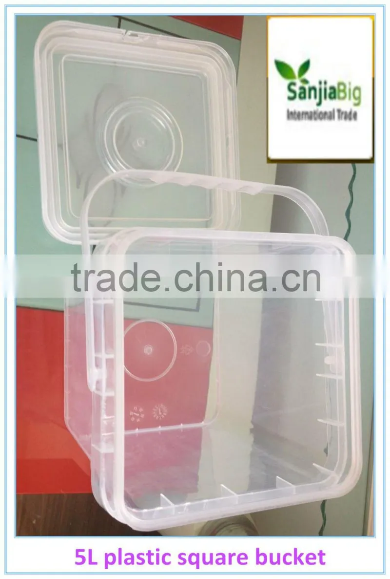 2L 5L 8L 10L 15L 20L square plastic food buckets with many colors