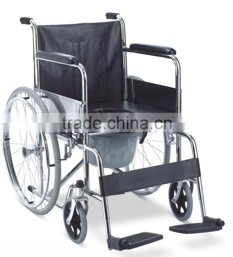 Manual Folding Commode Wheel Chair