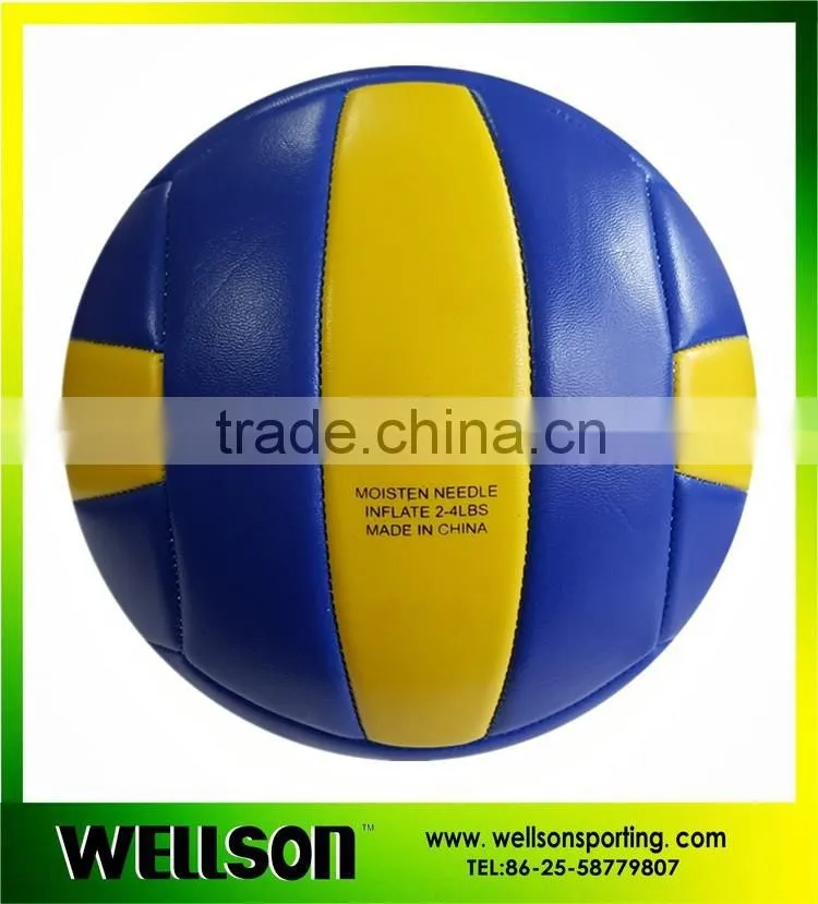 Softly beach playing promotional volleyball