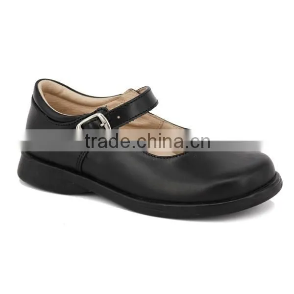 Bulk Wholesale Customized Wide Size Uniform Kids School Shoes Quality Boys Black Leather School Shoes for Student