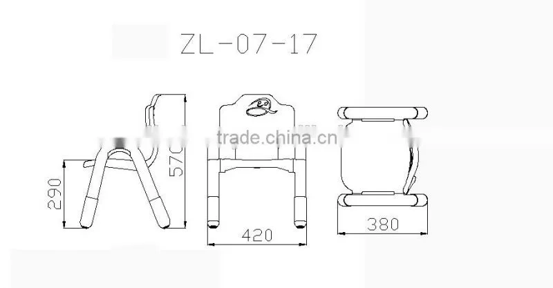 29cm SH children armrest stackable plastic chair