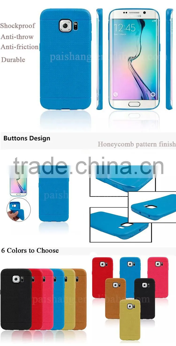 High Standard custom design TPU 6 colors unbreakable Honeycomb finish cell phone case cover for samsung galaxy s6 / s6 edge