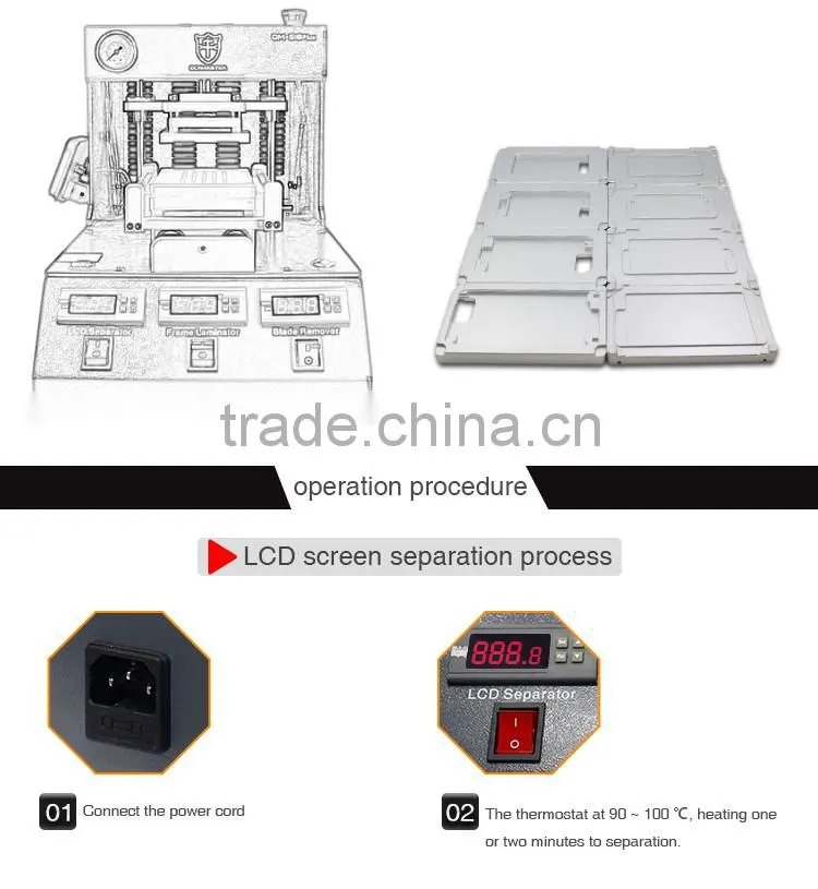 New Design Multi-functional 5 in 1 LCD Repair Machine With Compressor & Vacuum Pump & Independent Polarizer Remover