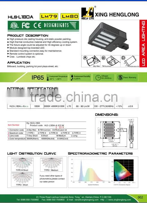 Outdoor ip65 led shoebox retrofit kit,150w led shoebox light retrofit kit CREE chip
