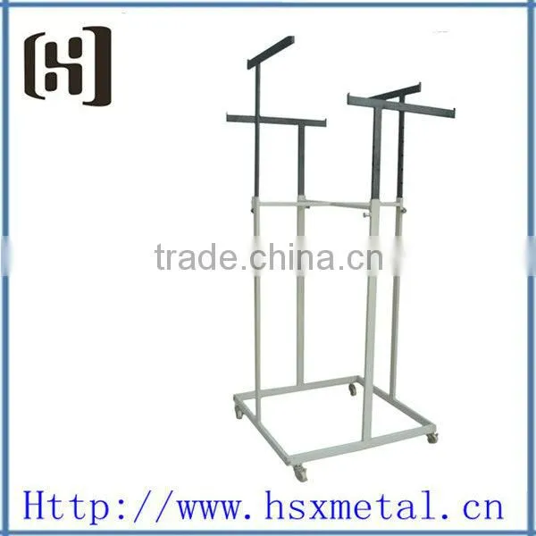 iron shop clothes shelf HSX-S692 shop clothes display stands