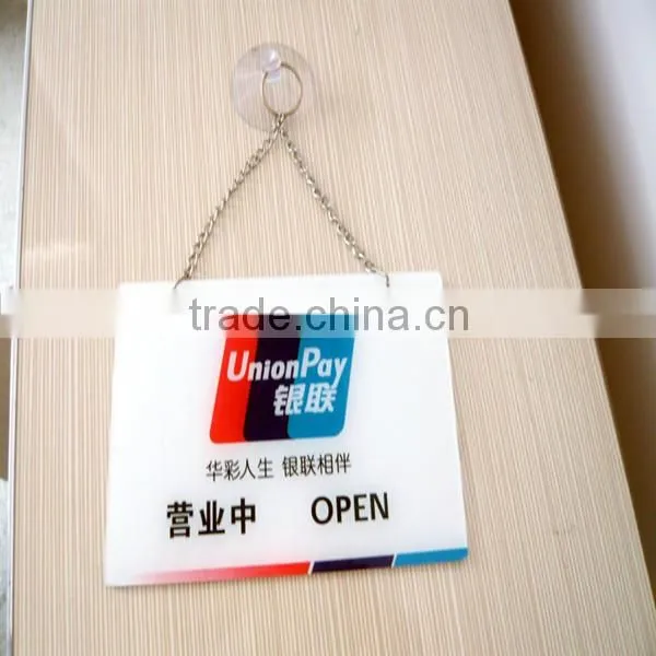 Unique design acrylic open closed door signs