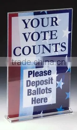 Acrylic Display Vertical Sign Holder: 11"w x 17"h