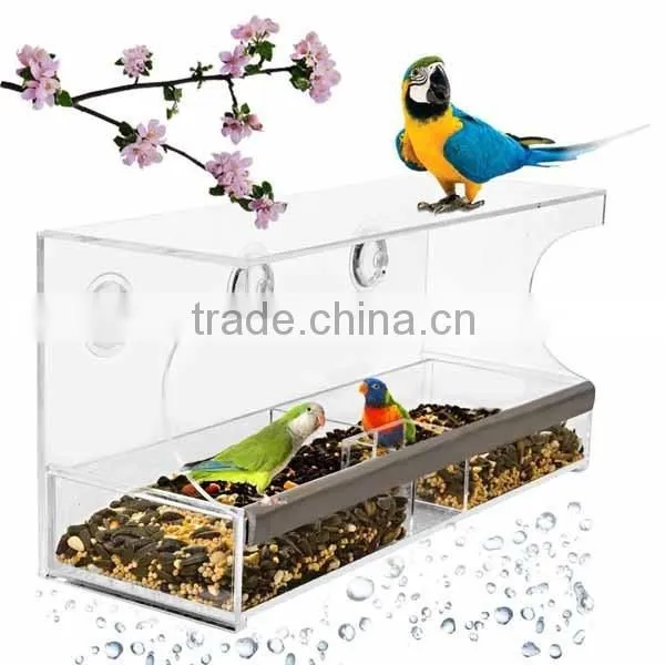 OEM ODM customized acrylic window bird feeder