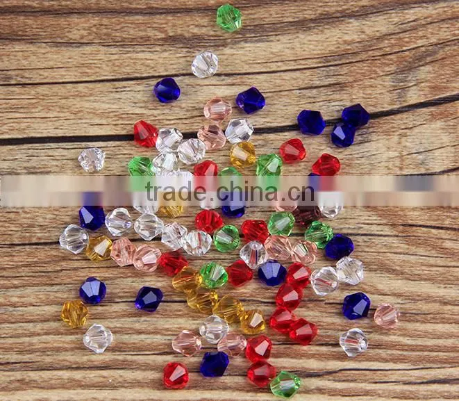 2016 fashion beading clear crystal top quality bicone crystal beads