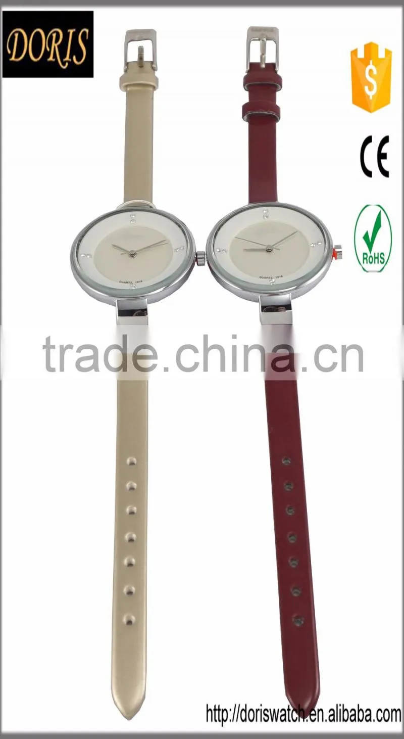 top alloy watch custom logo genuine leather ladies brands watches