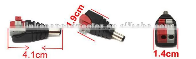 new 2.1 x 5.5mm 12v male dc to clip terminal connector