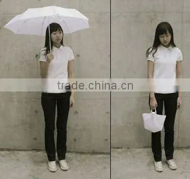 F250D popular 3 folding lady shopping bag umbrella with UV