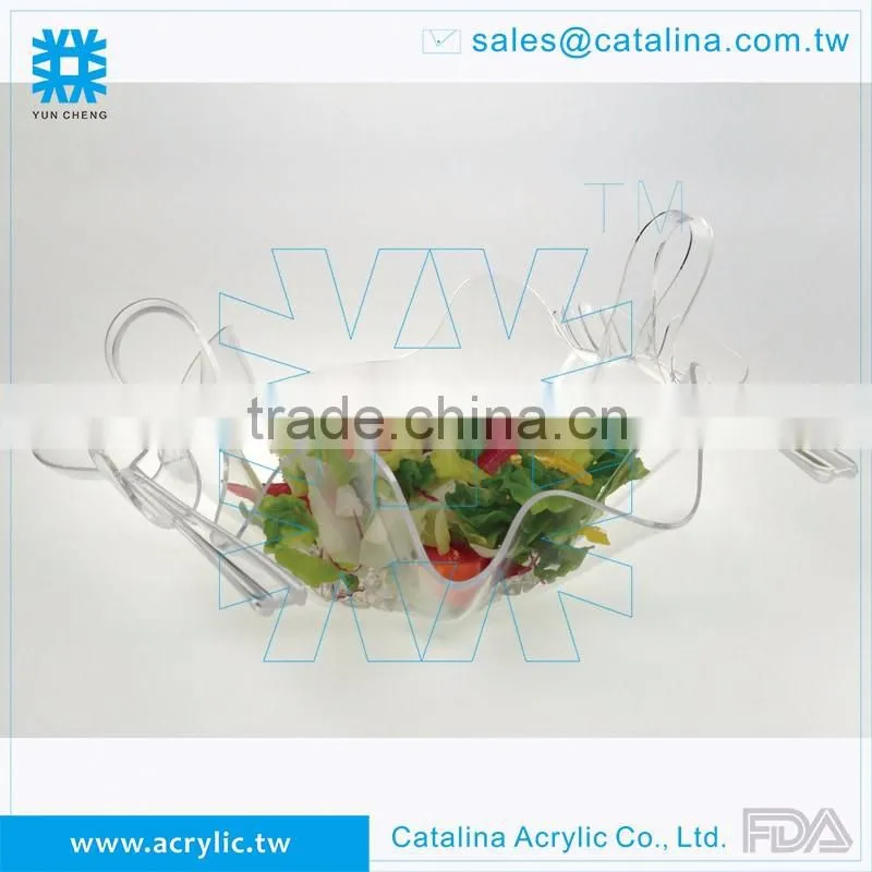 Handmade Art acrylic plastic Clear cake Fruit salad Bowl