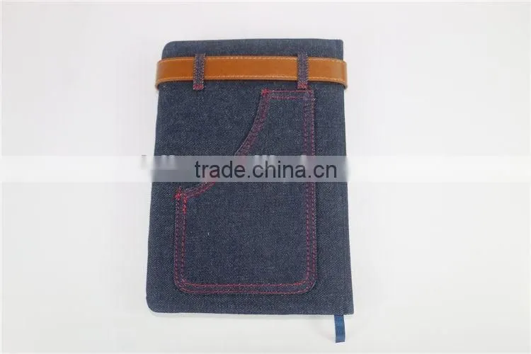 Luxury Custom Jeans Fabric Cover Journals Notebook Printing