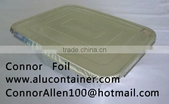 disposable aluminum foil food container with lid