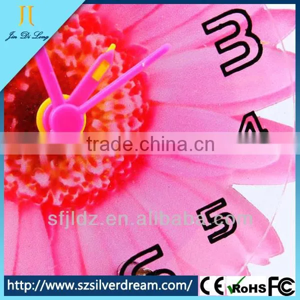 Beautiful Pink Flower Funny Desk Clocks