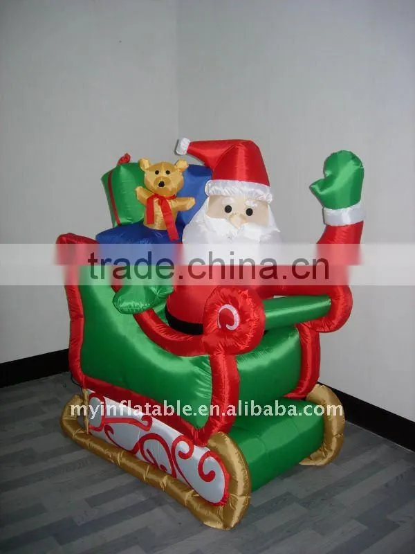 inflatable christmas tree with snowman decoration