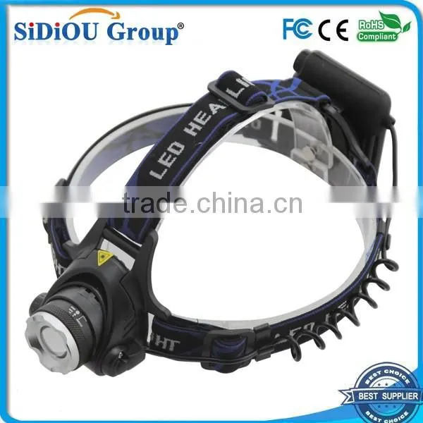 1200Lm Waterproof XML T6 Zoom LED Headlight Headlamp Head Lamp Light Zoomable Adjust Focus For Bicycle Camping Hiking