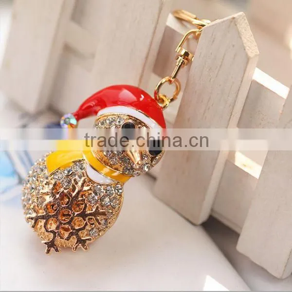 2014 Hot Selling Christmas Snowman Keychain , Bag Pendant ZTKC-179