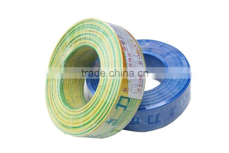 PVC insulated copper wire green-yellow cable 1mm2 earthing cable