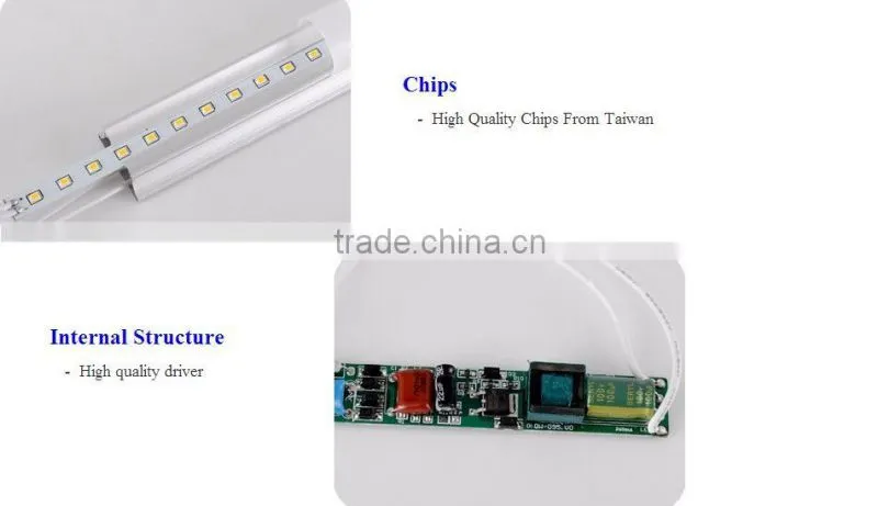 2016 latest Standard USA Light Tubes,t5/t8, 216LEDs ,2835 SMD Led Fluorescent ,