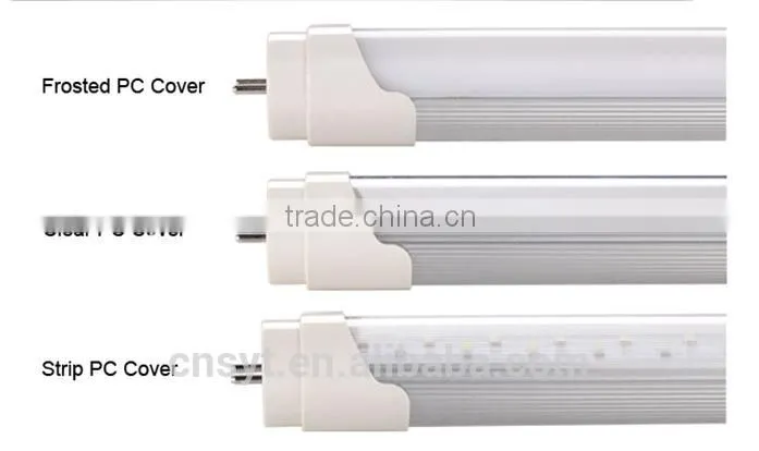 t12 8ft one pin led tube light 45w 120lm/w ac100-277v clear/frosted cover