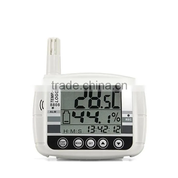 Interface USB Temperature Humidity Data Logger Hygrometer Meter AZ8808 With Large LCD Display