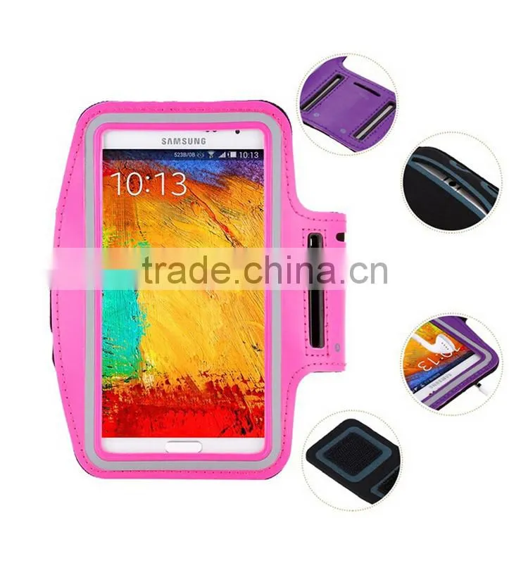 2015 best mobile phone accessories soft lycra material sport stretch armband