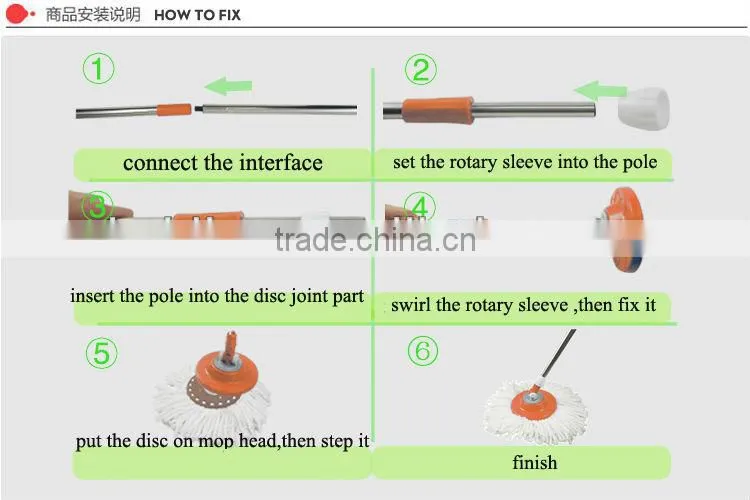 Best price 360 rotating magic mop with bucket