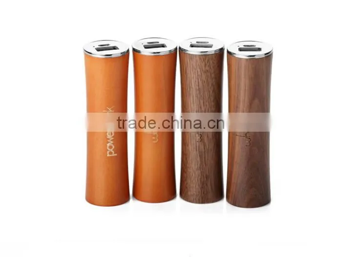 New design charger mobile accessories wood power bank 2600mah