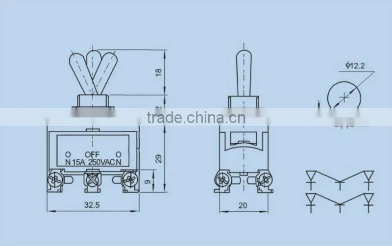 momentary toggle switch KN3-402