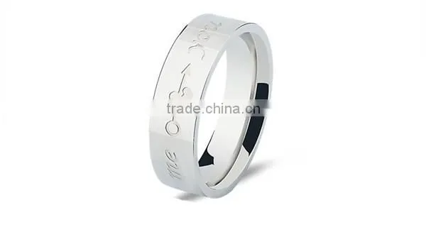 4mm-6mm engrave LOVE classic 316L stainless steel wedding band ring for lover
