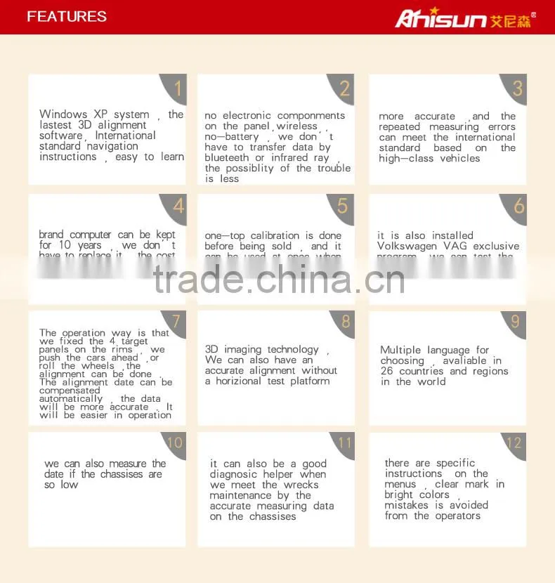 3D wheel aligner precision wheel alignment machine price