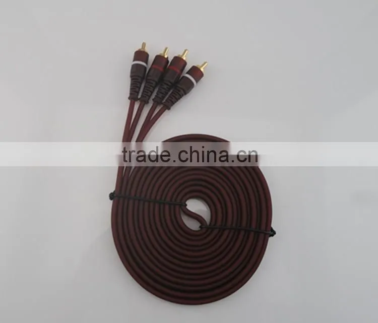 high quality 2RCA/M-2RCA/M gold plated RCA cable 1.5m 5F