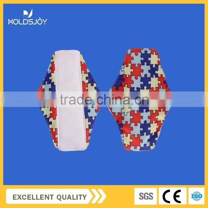 Carton Reusable Bamboo Baby Nursing Diaper/Printed PUL Surface