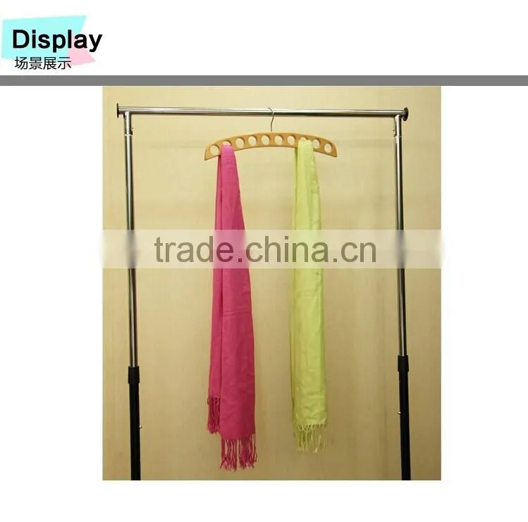 10 scarves Organizer wooden scarf holder