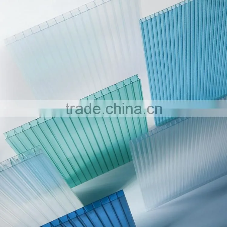 Multicell structured clear polycarbonate flat pc roofing panel