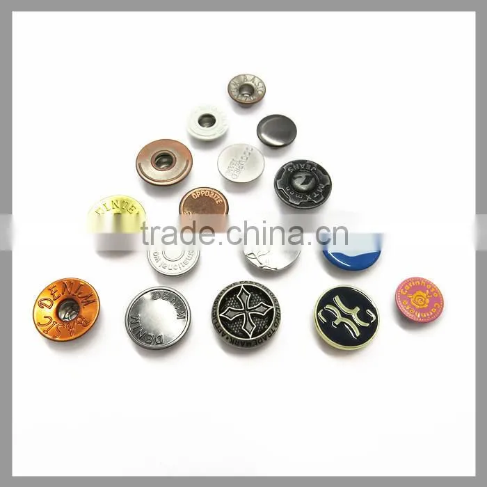 Wholesale Custom Design Cade Clothing Metal Easy Buttons